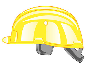 Image showing Vector illustration of the defensive helmet of the builder of the wanted colour