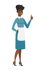 Image showing Cleaner giving thumb up vector illustration