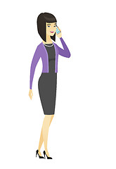 Image showing Business woman talking on a mobile phone.