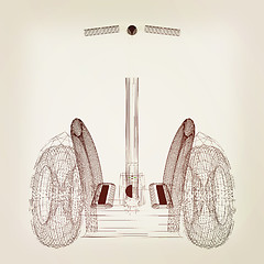 Image showing Mini electrical and ecological transport on a white background. 