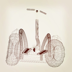 Image showing Mini electrical and ecological transport on a white background. 