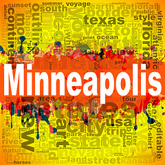 Image showing Minneapolis word cloud design