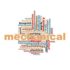 Image showing Mechanical word cloud