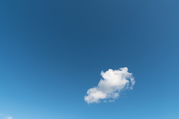 Image showing Summer sky with one fluffy cloud