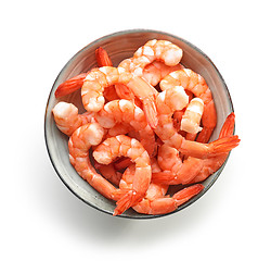 Image showing bowl of boiled gambas