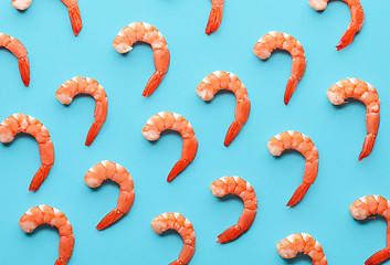Image showing pattern of boiled prawns