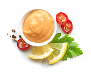 Image showing bowl of salsa sauce