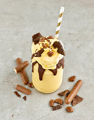 Image showing smoothie of frozen banana and mango