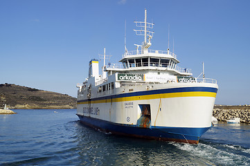 Image showing Gozo Channel ferry in Mgarr harbour