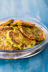 Image showing Low carb zucchini pancake