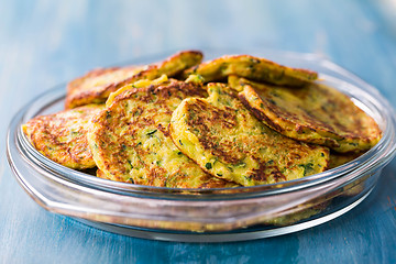 Image showing Low carb zucchini pancake