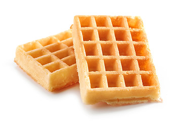 Image showing waffles on a white background