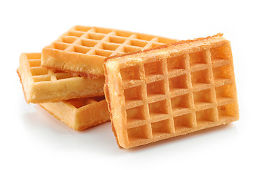 Image showing waffles on white background