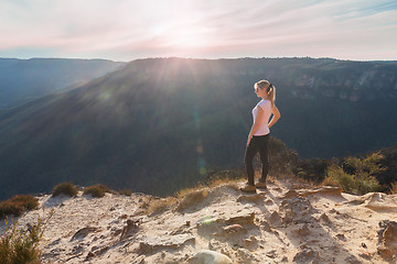 Image showing Views for miles from high up on the cliff tops