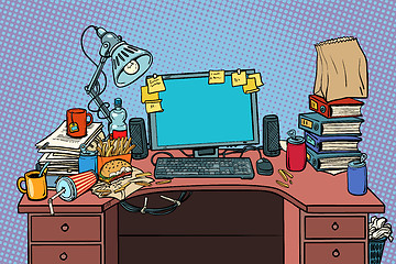 Image showing pop art male workplace