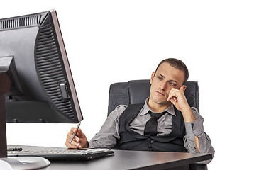 Image showing Tired Businessman