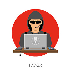 Image showing Cyber Crime with Hacker Avatar