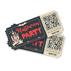 Image showing Happy Halloween Party Tickets