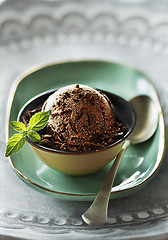 Image showing Chocolate ice cream