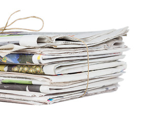 Image showing Pile of newspapers