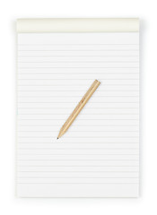 Image showing Notebook and pencil