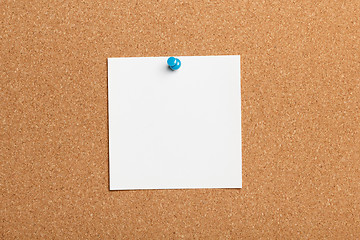 Image showing Note paper on cork board