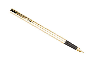 Image showing Golden fountain pen