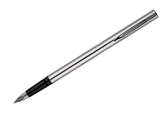 Image showing Silver fountain pen