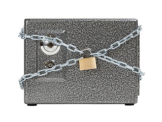 Image showing Safe box in chains