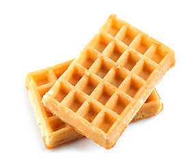 Image showing two waffles isolated on white background