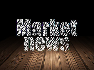 Image showing News concept: Market News in grunge dark room