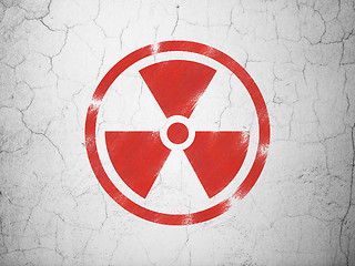 Image showing Science concept: Radiation on wall background