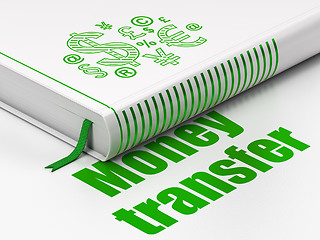 Image showing Business concept: book Finance Symbol, Money Transfer on white background