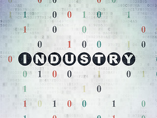Image showing Finance concept: Industry on Digital Data Paper background