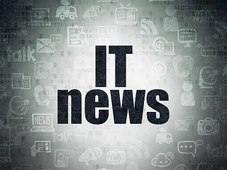 Image showing News concept: IT News on Digital Data Paper background