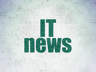 Image showing News concept: IT News on Digital Data Paper background