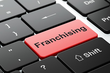 Image showing Finance concept: Franchising on computer keyboard background