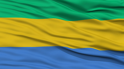 Image showing Closeup Gabon Flag