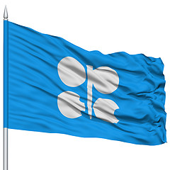 Image showing OPEC Flag on Flagpole