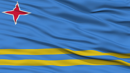 Image showing Closeup Aruba Flag