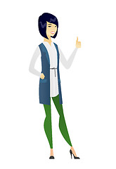 Image showing Business woman giving thumb up vector illustration