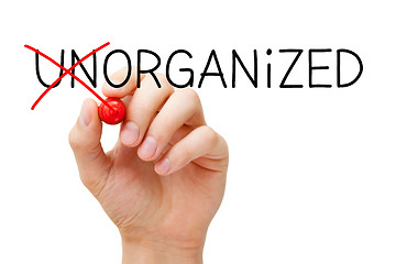 Image showing Organized Not Unorganized Concept