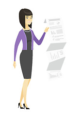 Image showing Business woman giving business presentation.