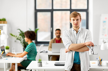 Image showing man with glasses at office