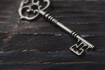 Image showing Vintage skeleton key on a table