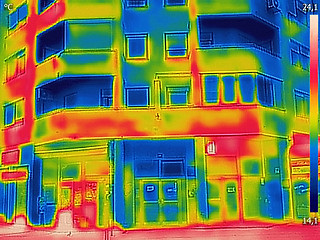 Image showing Detecting Heat Loss Outside building Using Infrared Thermal Came