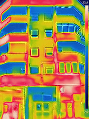 Image showing Detecting Heat Loss Outside building Using Infrared Thermal Came