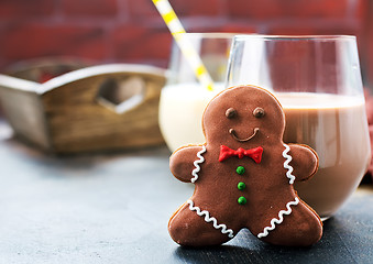 Image showing cookies and milk 