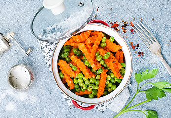 Image showing carrot with peas