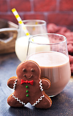 Image showing cookies and milk 